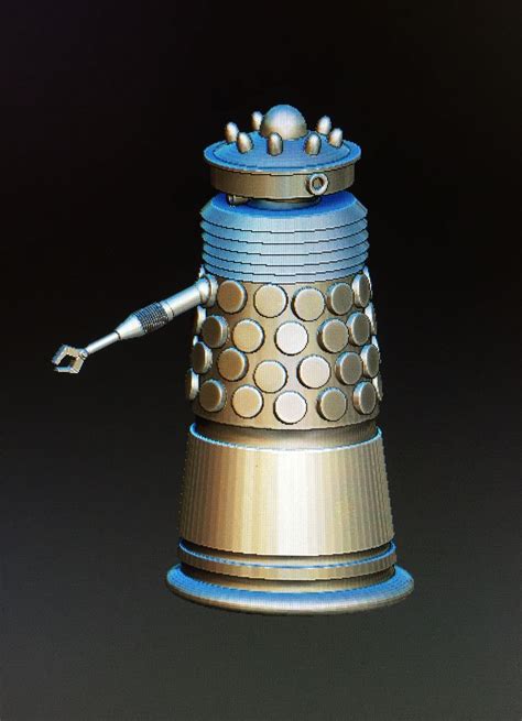 Model from an early DALEK concept sketch by Ray Cusick | Doctor who art, Dalek, Tardis