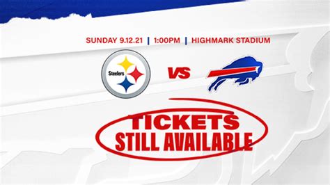 Limited tickets available for the Bills vs. Steelers 2021 season opener