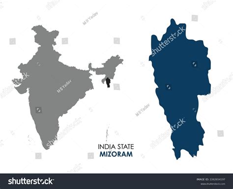 Map Mizoram Map Mizoram India Map Stock Vector (Royalty Free ...