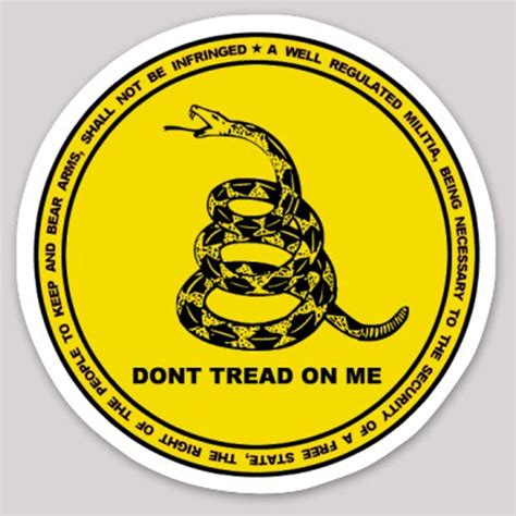 Gadsden Don't Tread On Me Round - Vinyl Sticker at Sticker Shoppe