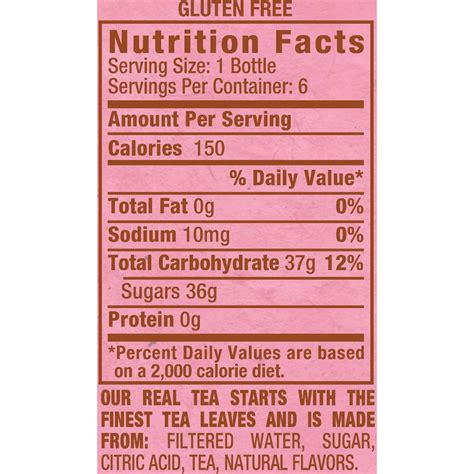 Snapple Raspberry Iced Tea Nutrition Facts | Besto Blog