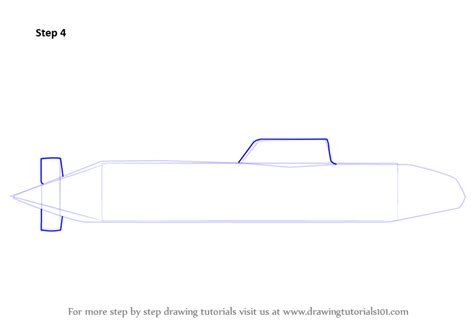 Learn How to Draw a Submarine (Military) Step by Step : Drawing Tutorials