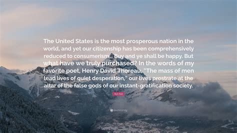 Rich Roll Quote: “The United States is the most prosperous nation in the world, and yet our ...