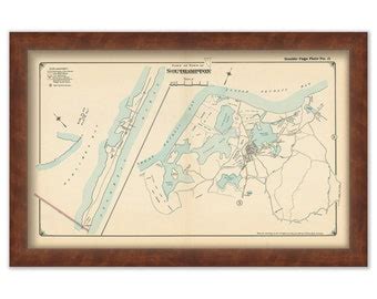 Peconic Bay Map | Etsy