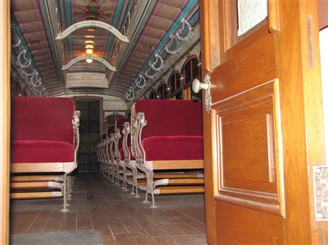 Interior of a late 1800s passenger car at California Railroad Museum ...