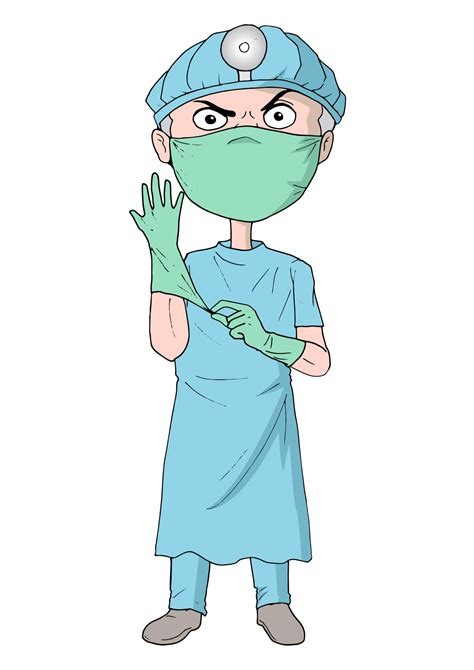 Cartoon illustration of Surgeon 9251341 Vector Art at Vecteezy