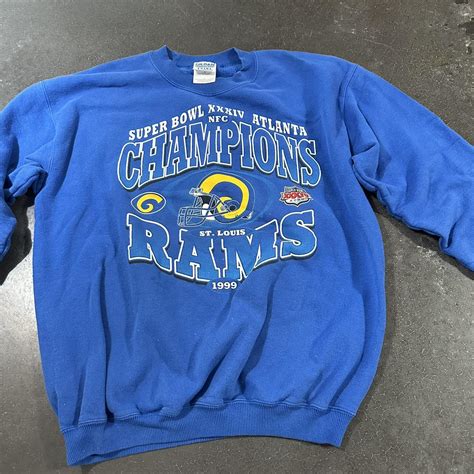 Vintage 2000 STL Rams Super Bowl Crewneck - Depop