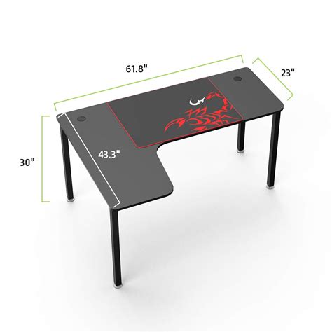 It's_Organized L Shaped Desk,61 inch Corner Gaming Desk,Modern PC Laptop Computer Table ...