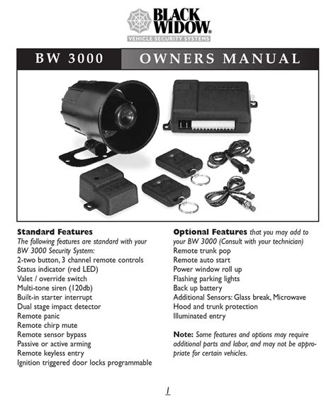 Black Widow Car Alarm Wiring Diagram