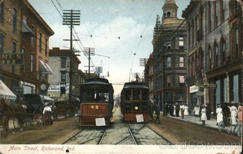 Main Street Richmond, IN Postcard