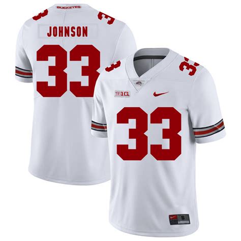 New Ohio State Buckeyes 33 Pete Johnson White Nike College Football Jersey cheap sale