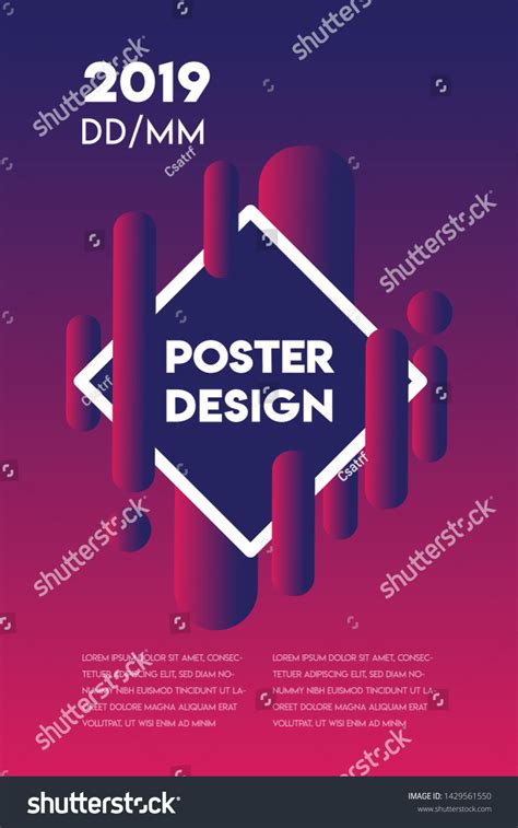 Minimal Modern Poster Design Template Gradient Stock Vector (Royalty ...