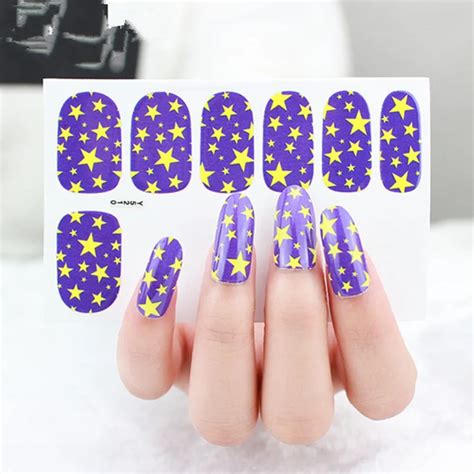 Cute Colorful Nail Sticker Charming 3D Nail Art Stickers Glitter Star ...