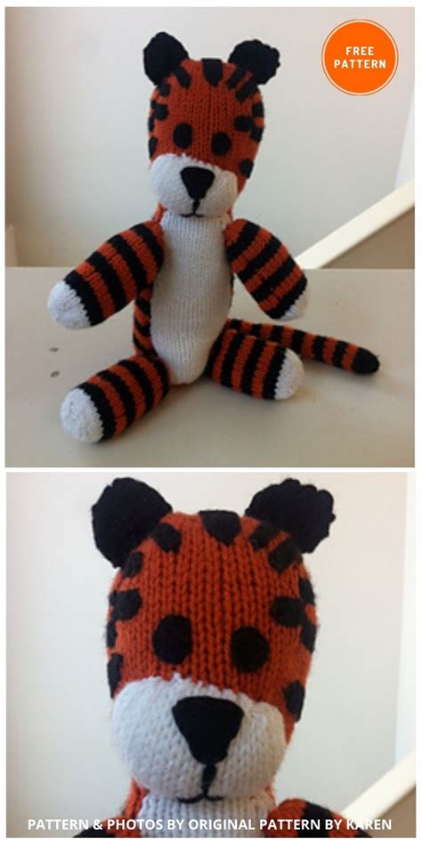 7 Cute Knitted Tiger Toy Patterns Ideas - The Knit Crew