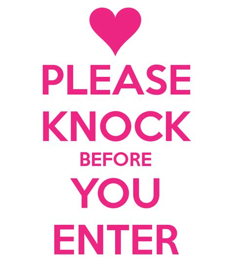 knock before you enter sign - Clip Art Library