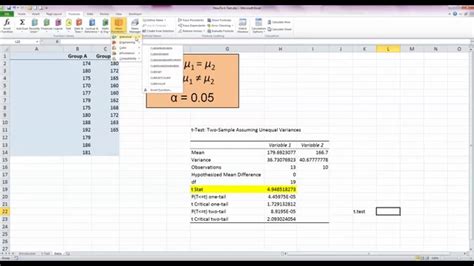 How To Calculate P Value In Excel T-Test : It can be about research or ...