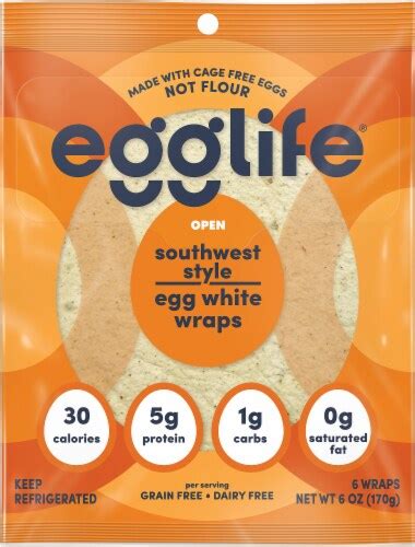 Egglife® Southwest Style Egg White Wraps, 6 ct / 6 oz - Kroger