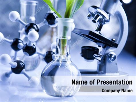 Biotechnology green leaves PowerPoint Template - Biotechnology green ...