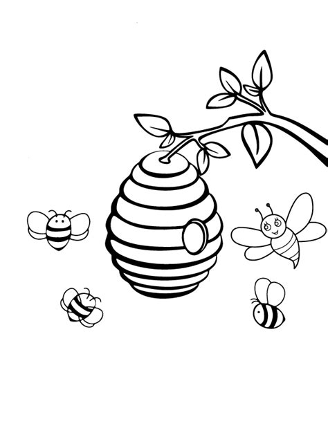 Beehive with Small and Big Bees