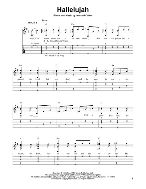 Hallelujah | Sheet Music Direct