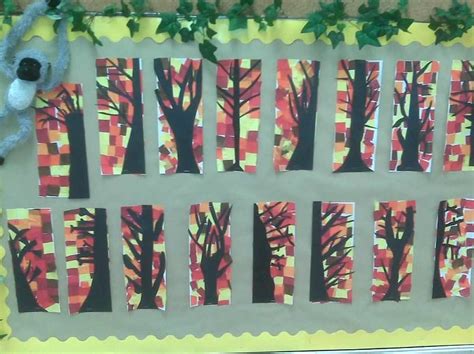 Fall Tree Silhouette | Art classroom, Thanksgiving art projects, Class art projects