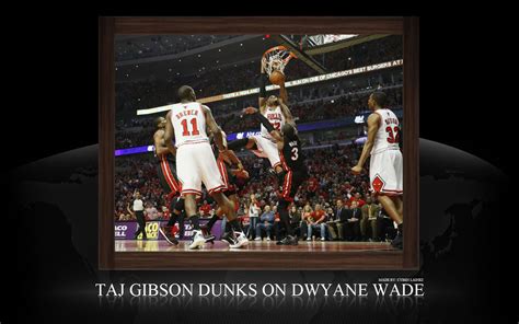 Taj Gibson Dunk Over Dwyane Wade Widescreen Wallpaper | Basketball ...