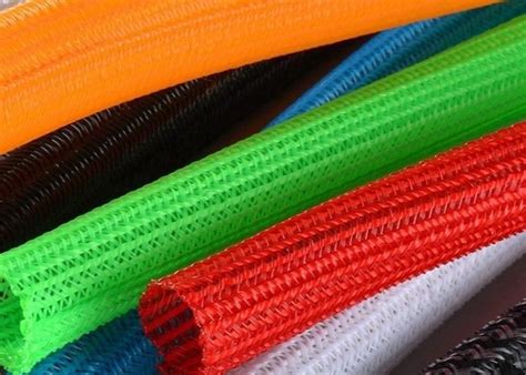 Colorful Flexible Braided Wire Covers Custom Length Environment Friendly