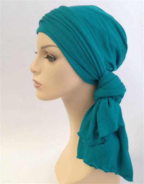 RETIREMENT SALE Save 50% Turban Diva Emerald Teal Turban Head | Etsy | Chemo head scarf, Turban ...