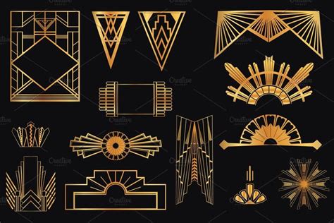 31 Art Deco Design Elements Vol.2, a Decorative Illustration by Anna Studio | Art deco, Art deco ...