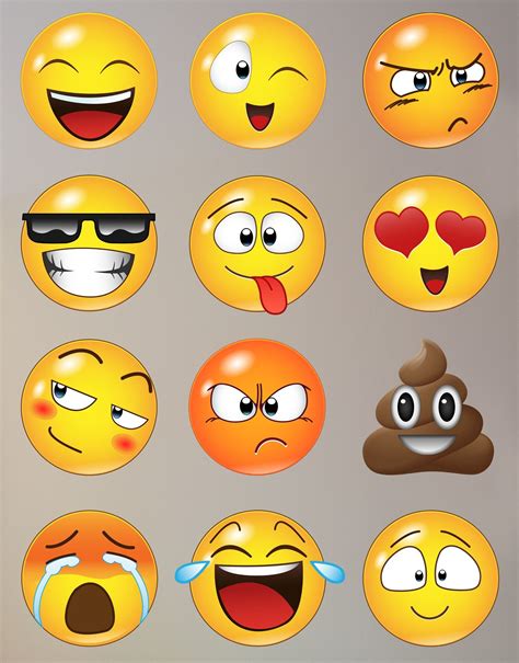 Large Emoji Faces Wall Decal Sticker #6052 | Large emoji, Emoji wall ...