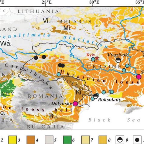 Map of loess deposits in Central-Eastern Europe [Haase et al., 2007].... | Download Scientific ...