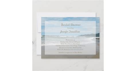 Beach Themed Bridal Shower Invitations | Zazzle