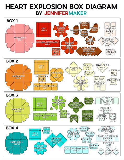 Heart Explosion Box Template - Free SVG File!