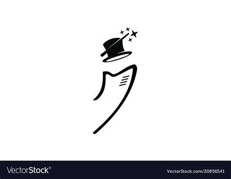 Magician logo design template Royalty Free Vector Image