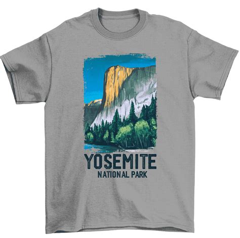 Yosemite National Park T-Shirt El Capitan Camping Hiking Tee Men Women - Walmart.com