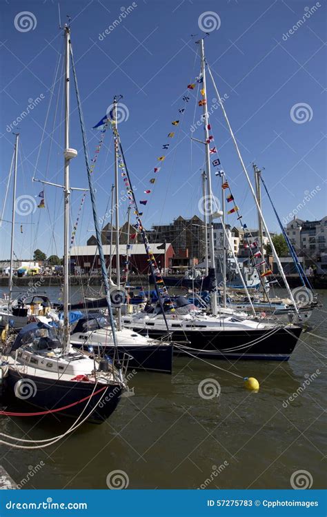 BRISTOL, ENGLAND - JULY 19: Yachts at the Bristol Harbourside Fe ...