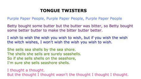 Tongue twister Poems