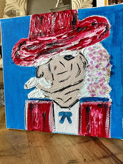 Ole Miss , Colonel Reb Art, Hand Painted Abstract Art, Ole Miss Art ...