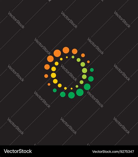 Round circle dot technology logo Royalty Free Vector Image