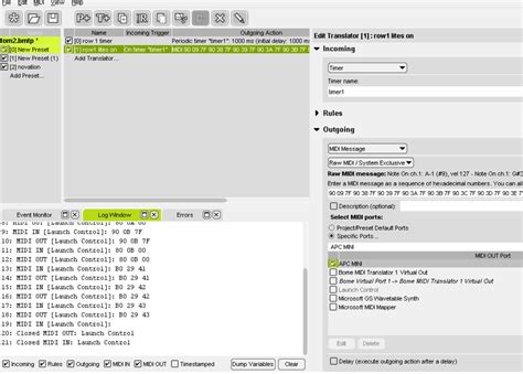 Midi Newbie trying to light up a midi controller - Bome Forums Archive 2005 - 2016