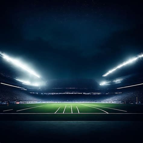 Premium AI Image | Football stadium at night