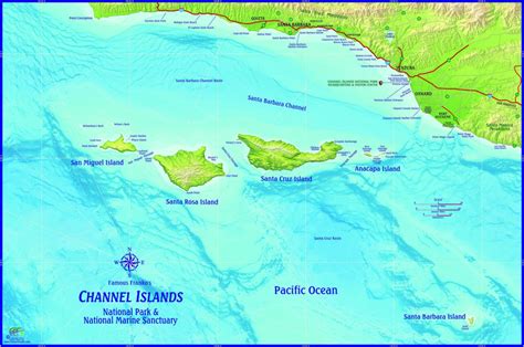 Channel Islands National Park, California Wall Map | Maps.com.com