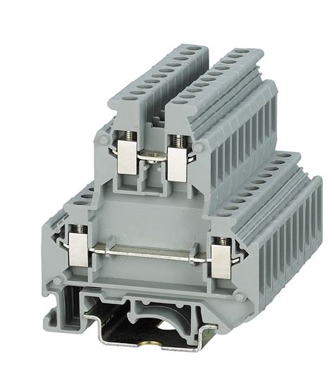 UKK5 Screw Terminal Double Layer Din Rail Terminal Block - Double Level Terminal Block and 2 ...