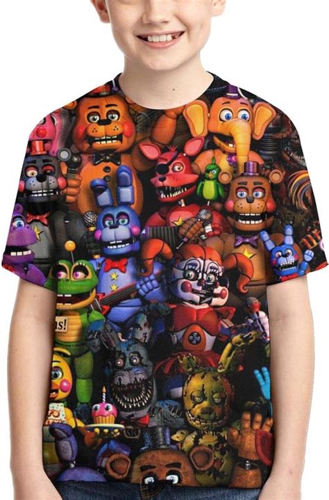 AMCYT Five Nights at Freddy's - Camiseta de manga corta para niños (100% algodón): Amazon.es ...