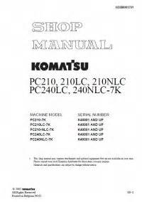 Komatsu PC210/210LC/210NLC/240LC/240NLC-7K PDF