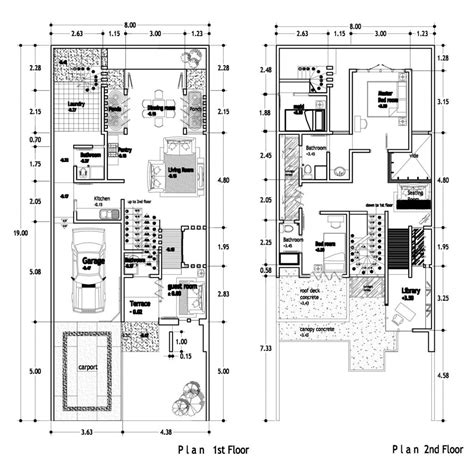 30+ Denah Rumah 2 Lantai untuk Rumah Mungil - Rumahku Unik