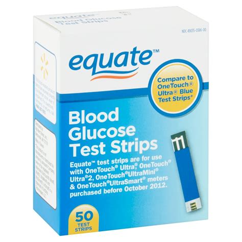 Equate Blood Glucose Test Strips, 50 count - Walmart.com - Walmart.com