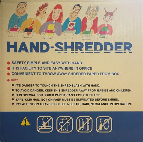 Susan Mayer's Haven: Paper shredder safety instructions