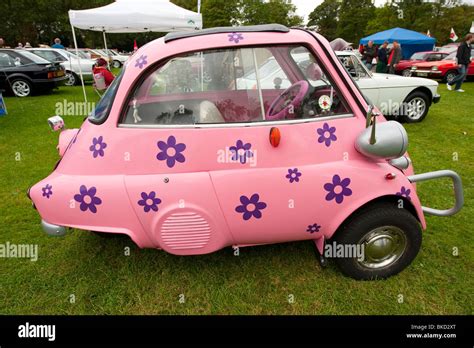 Bright Pink BMW Isetta bubble car Stock Photo - Alamy