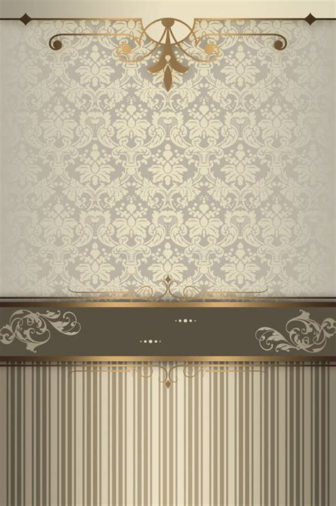 Decorative Background with Vintage Patterns and Border. Stock Illustration - Illustration of ...